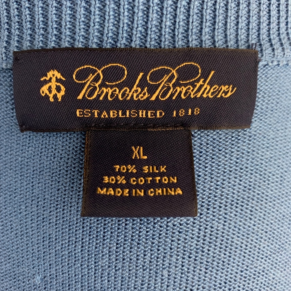 Brooks Brothers Silk Blend V-Neck Sweater - Picture 7 of 7